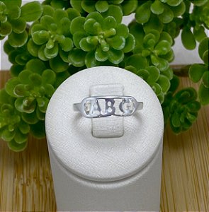 Anel ABC Semijoia Prata