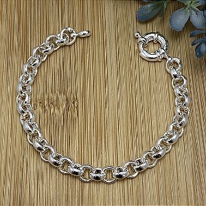 Pulseira Elo Português Semijoia Prata