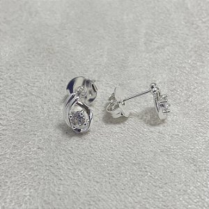 Brinco Gota Linda Semijoia Prata