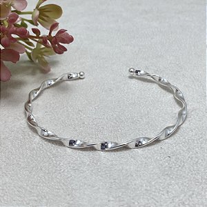 Bracelete Torcido Semijoia Prata