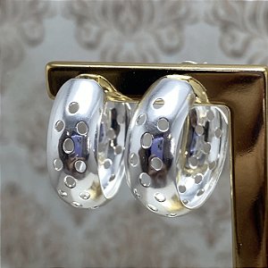 Brinco Argola Zara Semijoia Prata