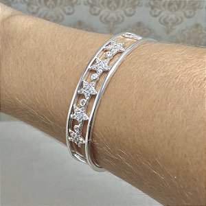 Bracelete Estrelas Semijoia Prata