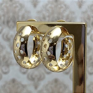 Brinco Argola Zara Semijoia Ouro