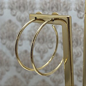 Brinco Argola Lisa Eva Semijoia Ouro