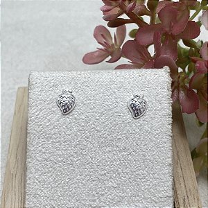 Brinco Moranguinho do Amor Semijoia Prata