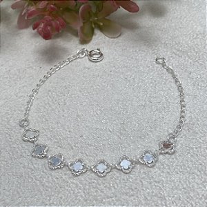 Pulseira Infantil Trevinhos Semijoia Prata