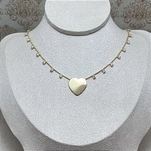 Colar Amore 10 Pontos Semijoia Ouro