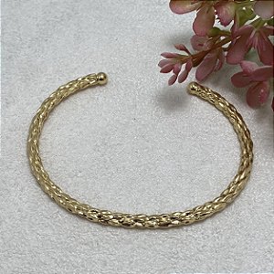 Bracelete Trançado Semijoia Ouro