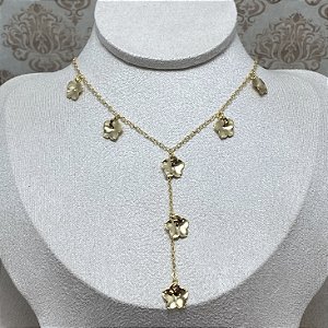 Colar Flor Lisa Y Semijoia Ouro