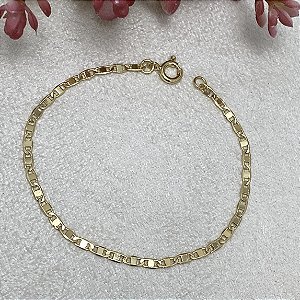 Pulseira Infantil Grumê Semijoia Ouro