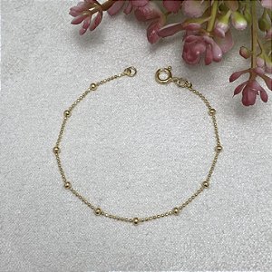 Pulseira Infantil Aninha Semijoia Ouro