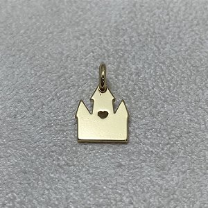 Pingente Castelinho Semijoia Ouro