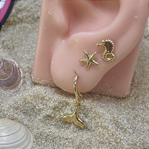 Trio Verão Angra Semijoia Ouro