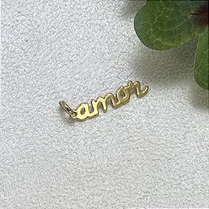 Pingente Amor Semijoia Ouro