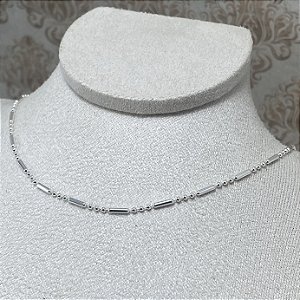 Colar Choker Agnes Semijoia Prata