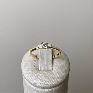 Anel Solitário Alê Semijoia Ouro