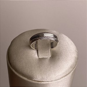 Aliança Frisada Prata 925