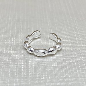 Brinco Falso Piercing Lorena Semijoia Prata