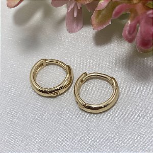 Brinco Argolinha Lisa 1.0 Semijoia Ouro