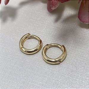 Brinco Argolinha Lisa 0.8 Semijoia Ouro