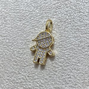 Pingente Menino Gael Semijoia Ouro