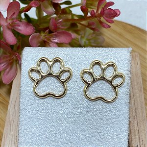 Brinco Patinha Pet G Semijoia Ouro