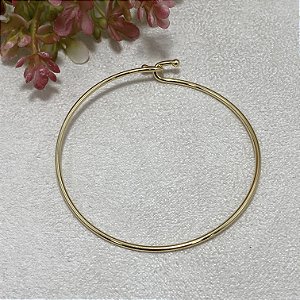 Bracelete Liso Nozinho Semijoia Ouro