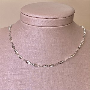 Colar Choker Torcido Semijoia Prata