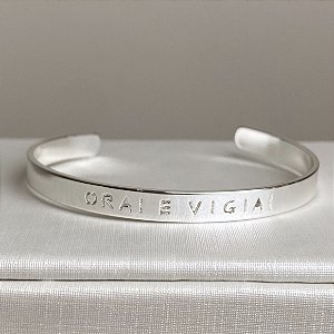 Bracelete Liso Orai e Vigiai Semijoia Prata