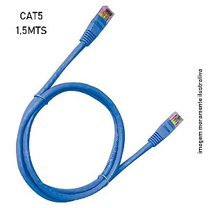 Patch cord cat5e 1.5mt Plus Cable azul PC-ETHU15BL