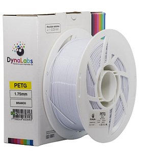 Filamento PETG Dynalabs 1KG Branco (1.75mm)