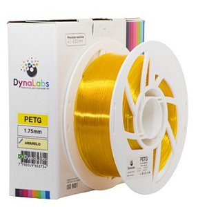 Filamento PETG Dynalabs 1KG Amarelo Clear (1.75mm)