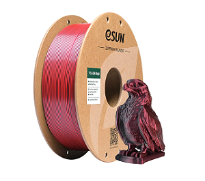 Filamento PLA eSUN Silk Duocolor Magic Vermelho e Preto 1Kg (1.75mm)
