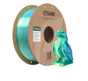 Filamento PLA eSUN Silk Duocolor Magic Ciano e Limão 1Kg (1.75mm)