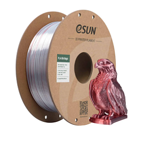 Filamento PLA eSUN Silk Duocolor Magic Prata e Vermelho 1Kg (1.75mm)