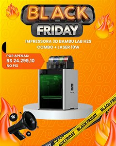 Impressora 3d Bambu Lab H2S Combo + Laser 10W