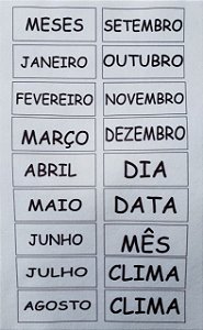 Calendário Montessoriano Português Branco