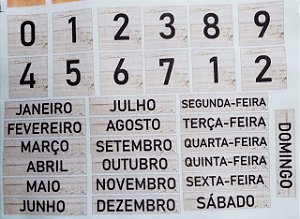 Calendário de mesa Madeira Clara