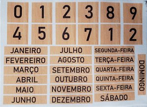 Calendário de mesa Madeira