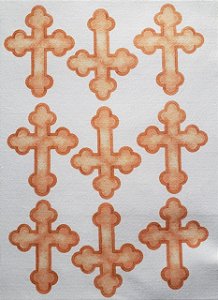 Crucifixo 9cm Aquarela para Mini Terço