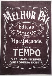 Estampa para Almofada ou Aplicação em camisa JD- Melhor Pai