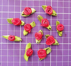 Flor de Rococó com folha Vermelho