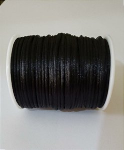 Cordão Cetim / 2mm Preto