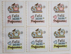 Cartão Feliz dia dos Professores 10cm