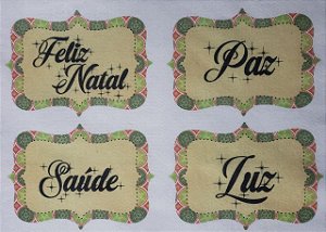 Plaquinhas Feliz Natal - Paz, Saúde e Luz 4