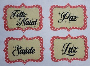 Plaquinhas Feliz Natal - Paz, Saúde e Luz 5