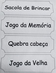 Kit sacola de brincar