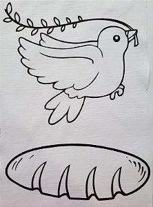 Almofada colorir Símbolos da Páscoa 7