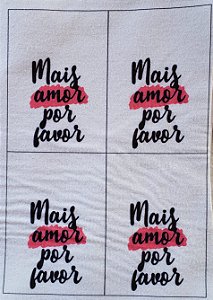 Saquinho Porta Sabonete Mais Amor por Favor