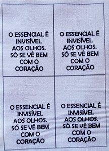 Saquinho Porta Sabonete O Essencial é invisível aos olhos